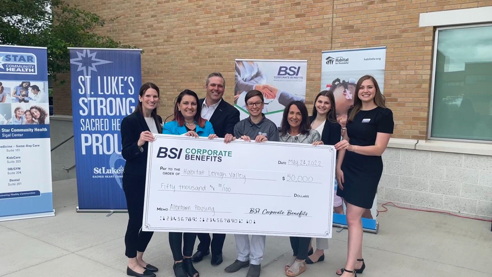 BSI Corporate Benefits Partners With Habitat Lehigh Valley to Fund Renovation of a Block of Homes in Allentown
